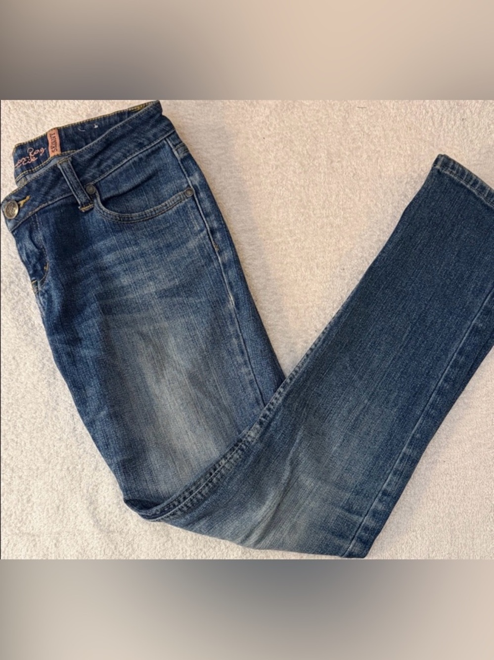 American Rag Cia Skinny Jeans Medium Wash Low Rise Stretch Streetwear Indie